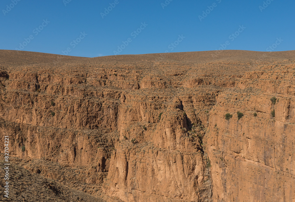 The cliff of Gorges du Dades valley, Morocco