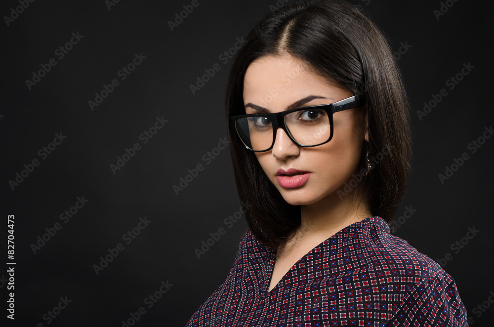 Beautiful and sexy girl with glasses Beautiful and sexy girl with glasses