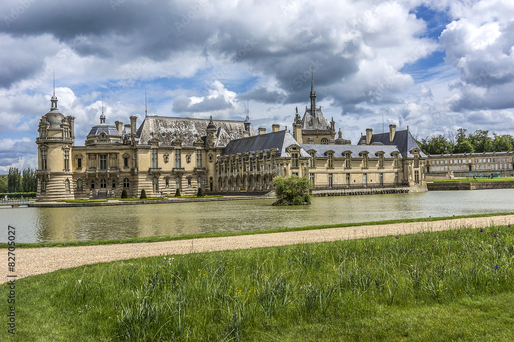 Chateau de Chantilly (1560). Chantilly, Oise, Picardie, France.