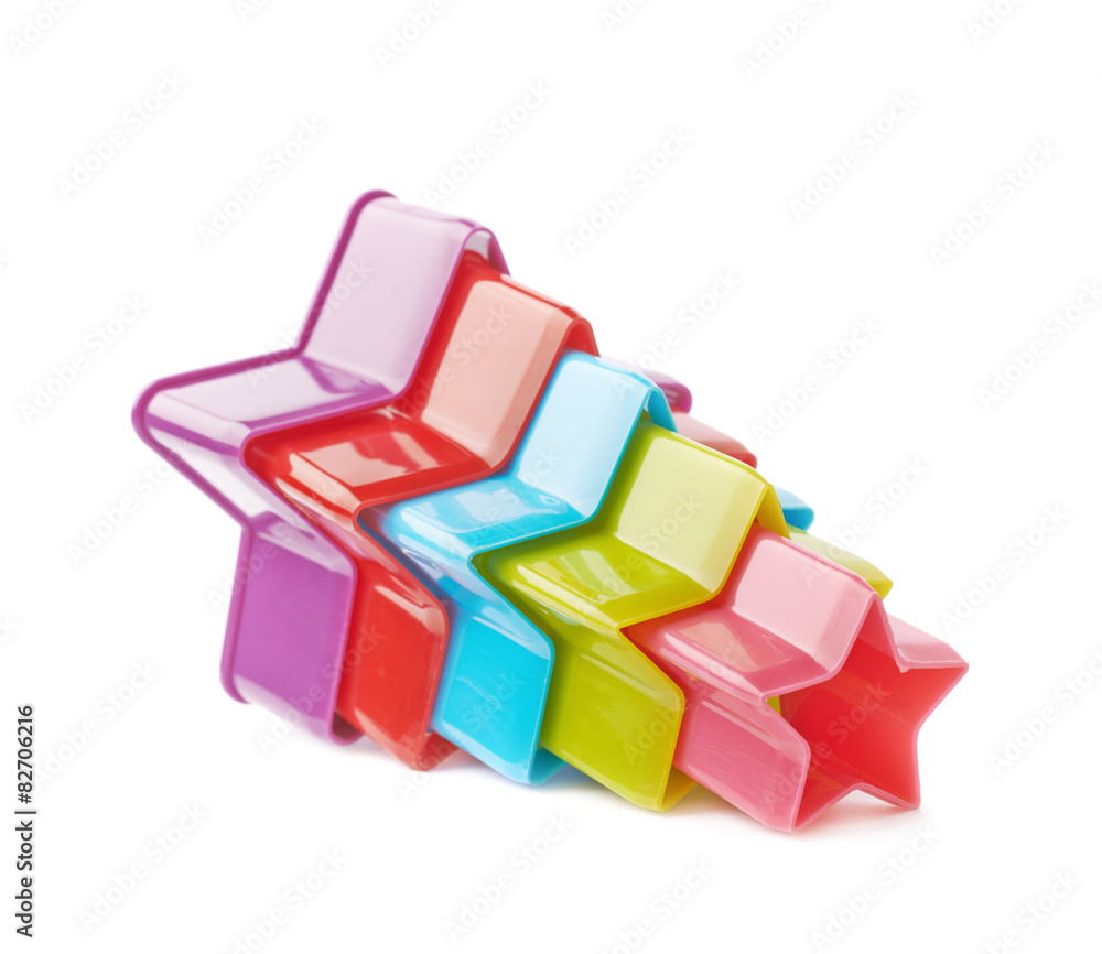 Star shaped baking molds isolated Star shaped baking molds isolated