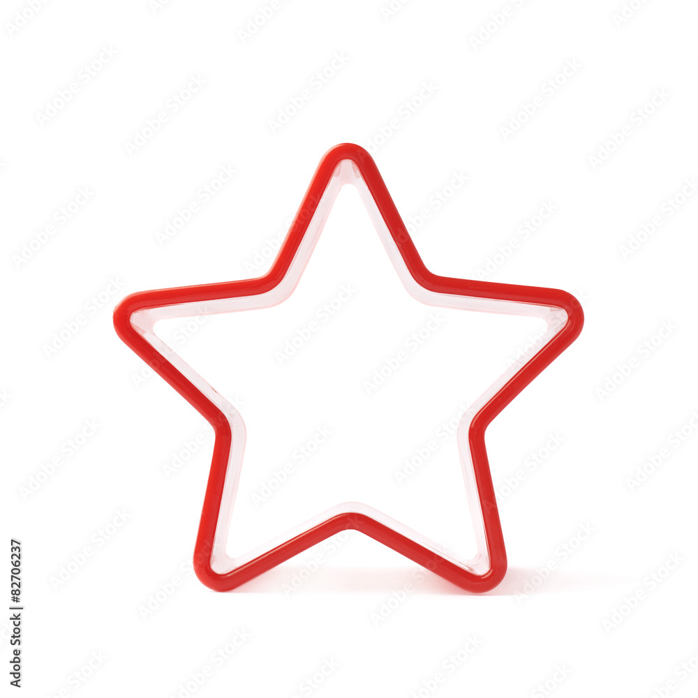 Red star shaped baking mold form Red star shaped baking mold form