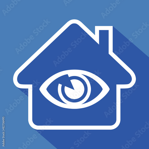 Logo maison et surveillance.