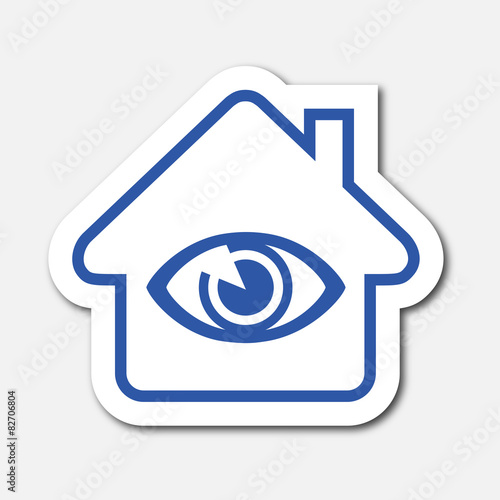 Logo maison et surveillance.
