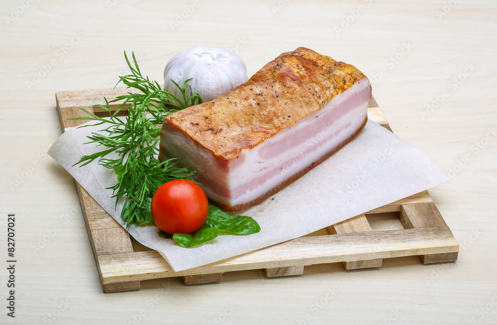 Raw bacon Raw bacon