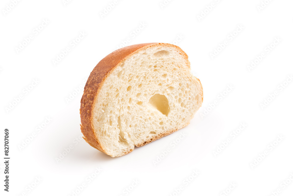 Bread slice isolated on white Bread slice isolated on white