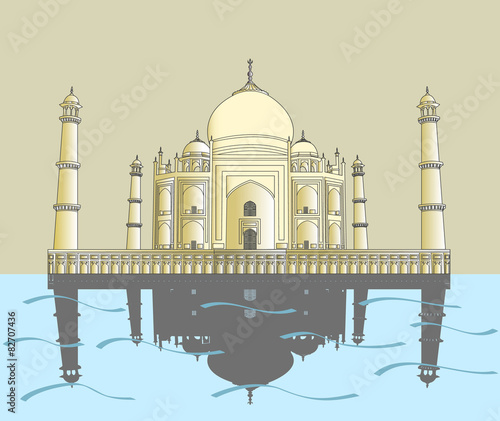 Taj Mahal. Indian palace