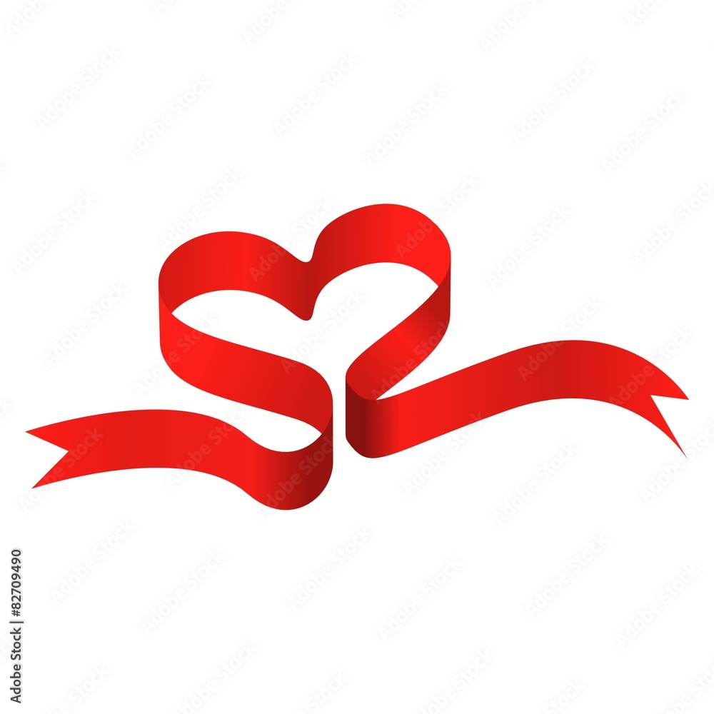 Romantic Red Love Heart Flag Banner