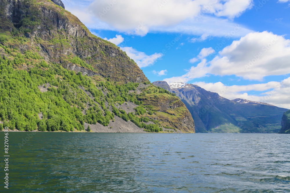 Mountain in the Sognefjord, Norway Mountain in the Sognefjord, Norway