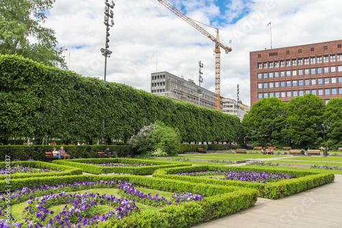 Canvas Print Park at the City Hall, June 10, 2013, in Oslo, Norway