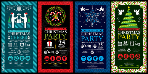 Christmas Party Invitation Card Sets