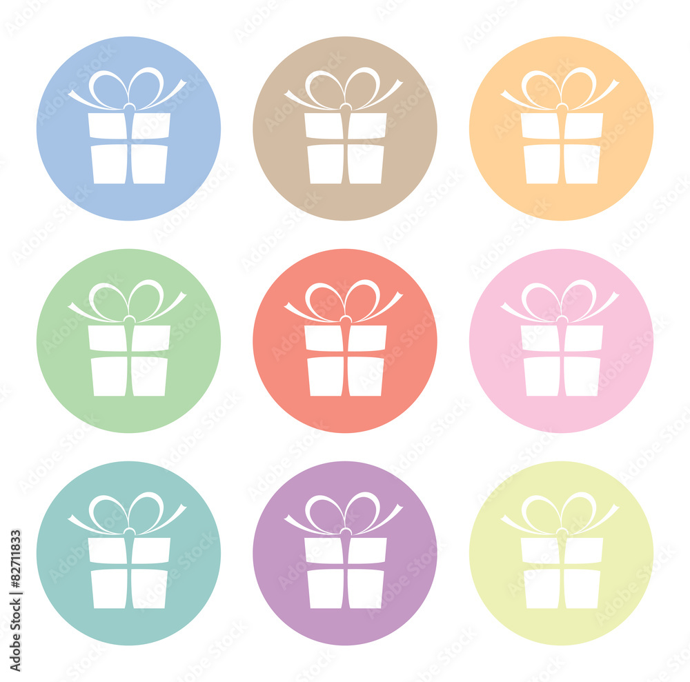 present silhouette set present silhouette set