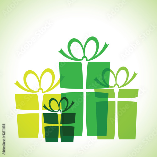 group of over lapping presents