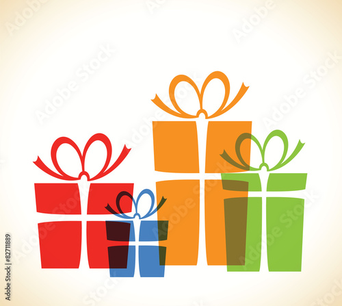 group of over lapping presents