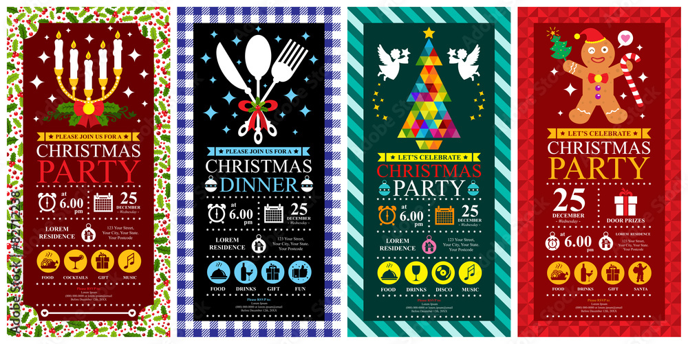 Christmas Party Invitation Card sets