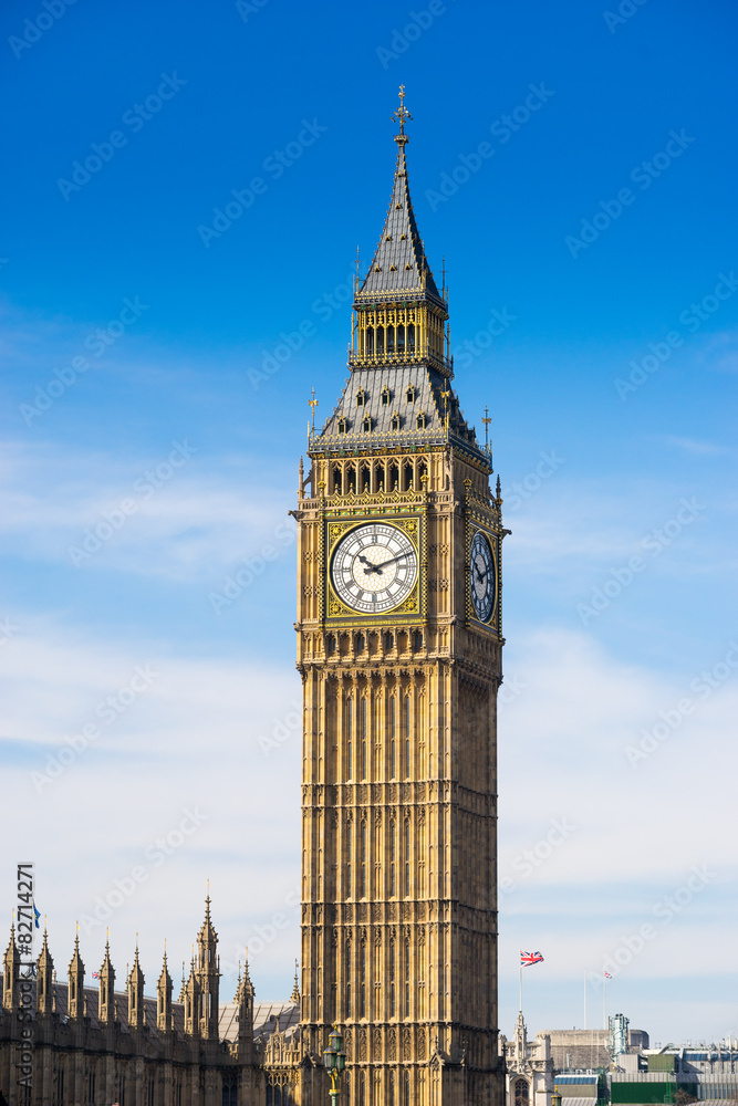 Obraz premium Big Ben and Westminster abbey, London, England