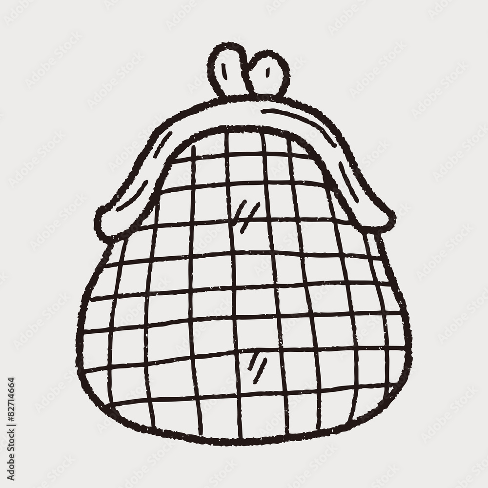 money coin wallet doodle money coin wallet doodle