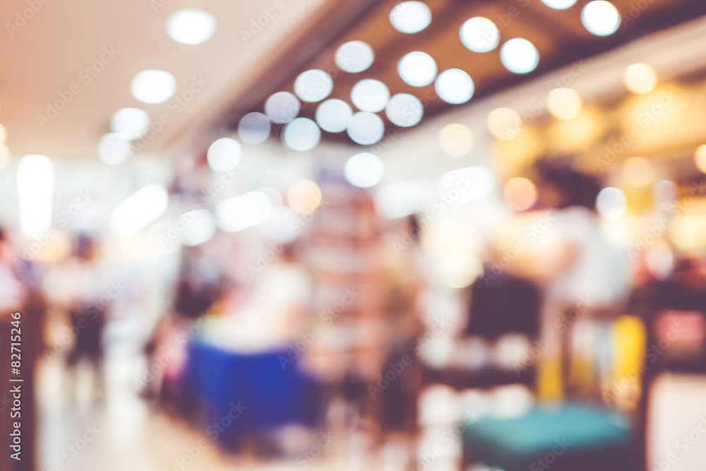 Blurred background : Groups of customer queuing in front of rest Blurred background : Groups of customer queuing in front of rest