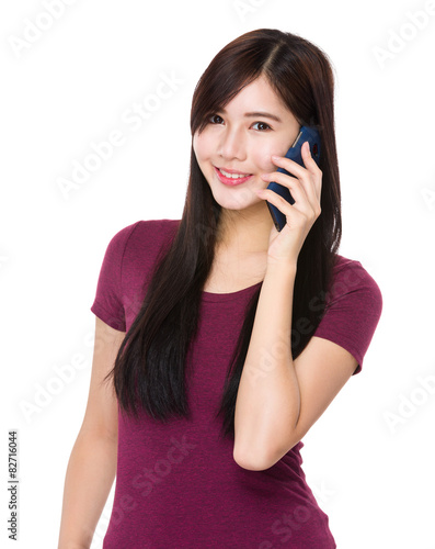 Woman talk to cellphone