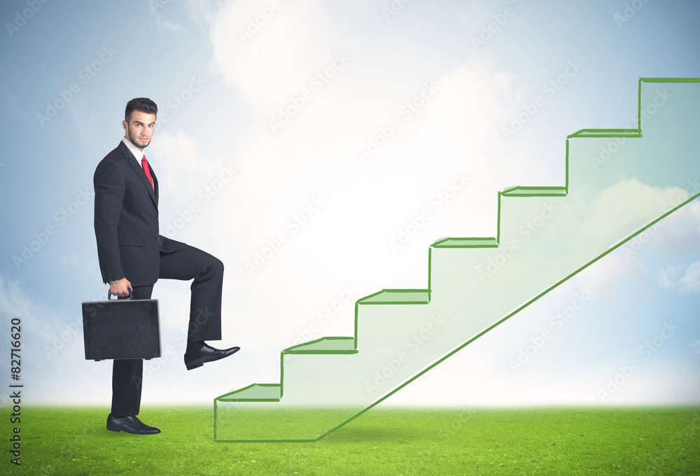 Stepping up a staircase Stepping up a staircase