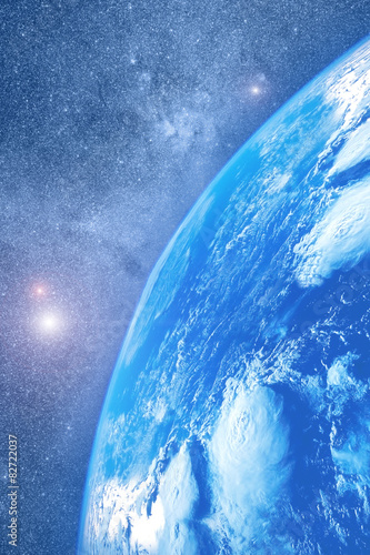 Earth and starry background. #82722037