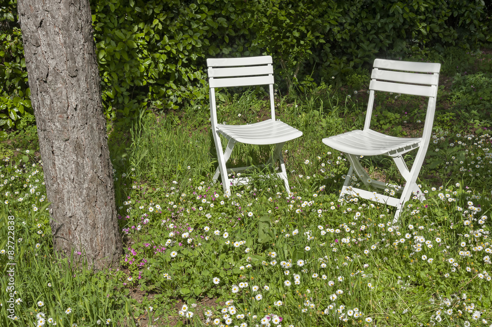 chairs in garden