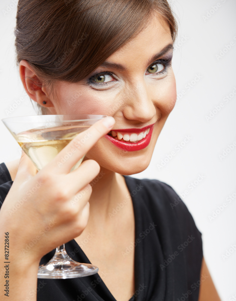 Girl celebrating event isolated portrait. Girl celebrating event isolated portrait.