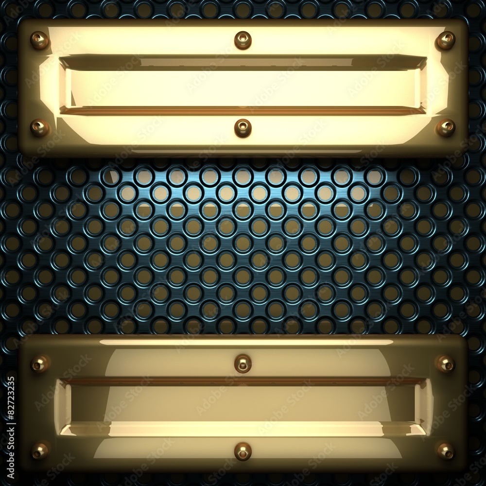 blue metal background with yellow element blue metal background with yellow element