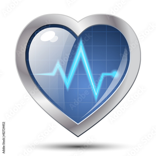 Heart diagnostics icon