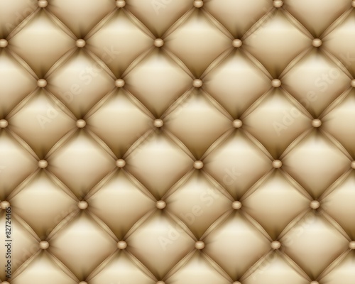Vector texture leather upholstery sofa. Buttoned gray background