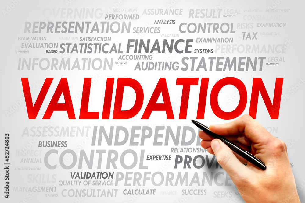 VALIDATION word cloud, business concept VALIDATION word cloud, business concept