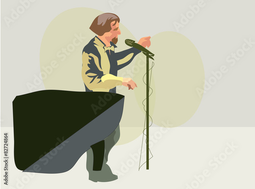 Stand-up artist. Vector