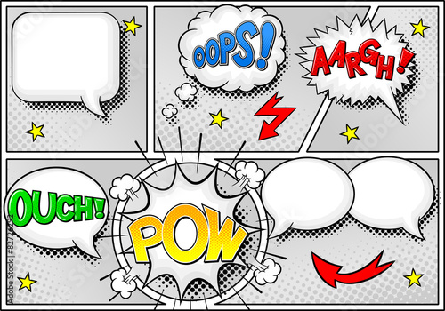 Comic Rahmen als Hintergrund 