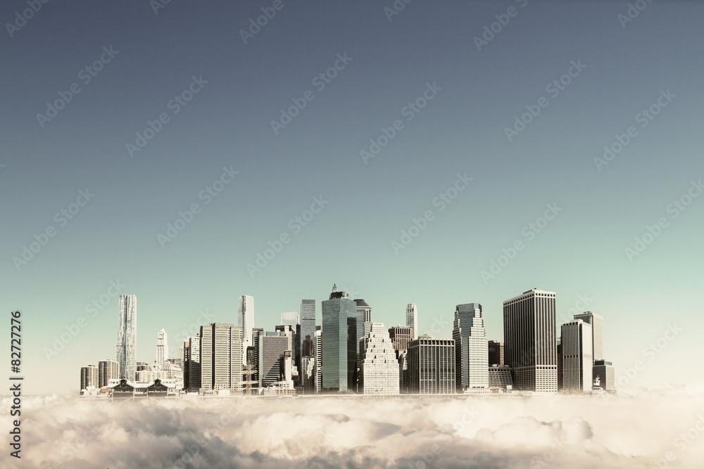 modern city in the sky