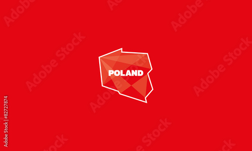 Poland vector outline map design photo