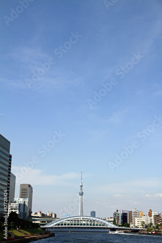 中央大橋から見た東京スカイツリー