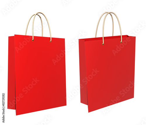 Red shopping bags