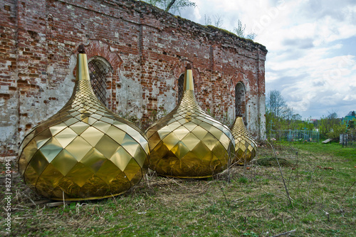 Old ruined Church in Russia photo