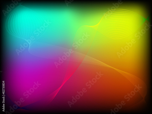 Blend waves with colorful background