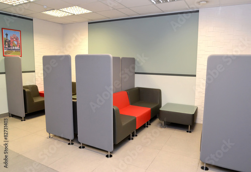 Bild auf Leinwand Zone for negotiations of the personnel in office room