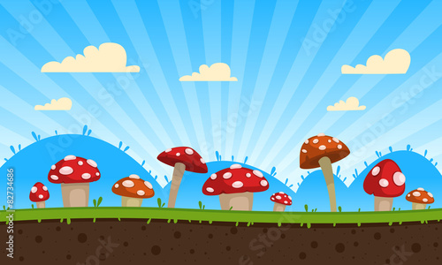Mushrooms Game Background