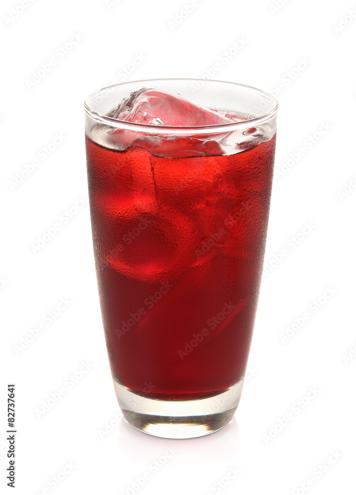 roselle mocktail drink isolated on white roselle mocktail drink isolated on white