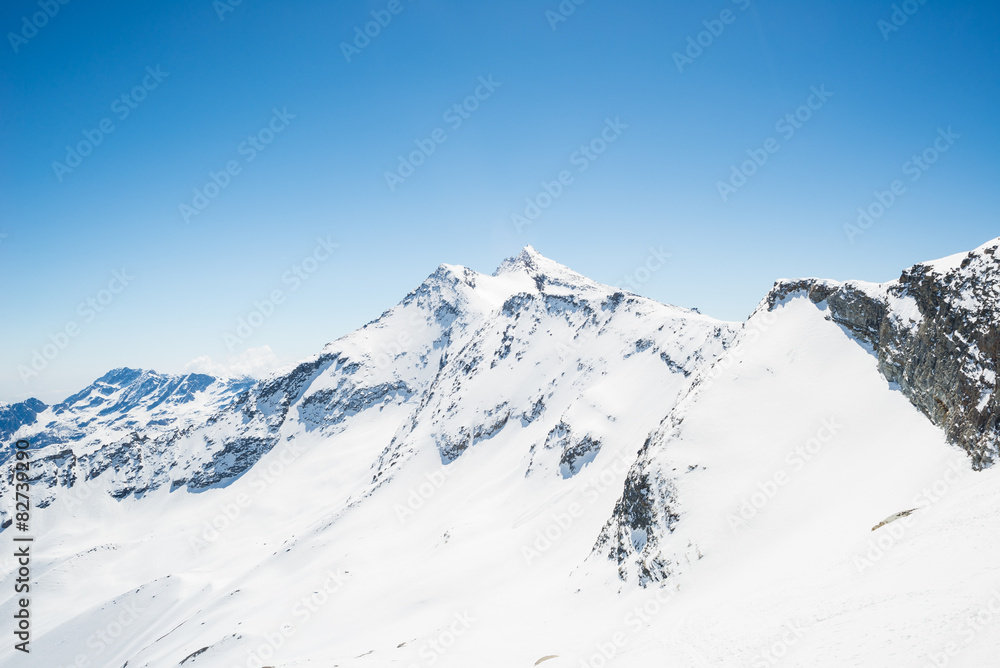 Majestic mountain peaks in the Alps