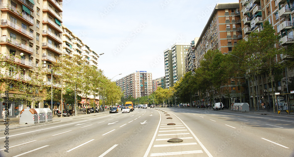 Avenida de la Meridiana en Barcelona