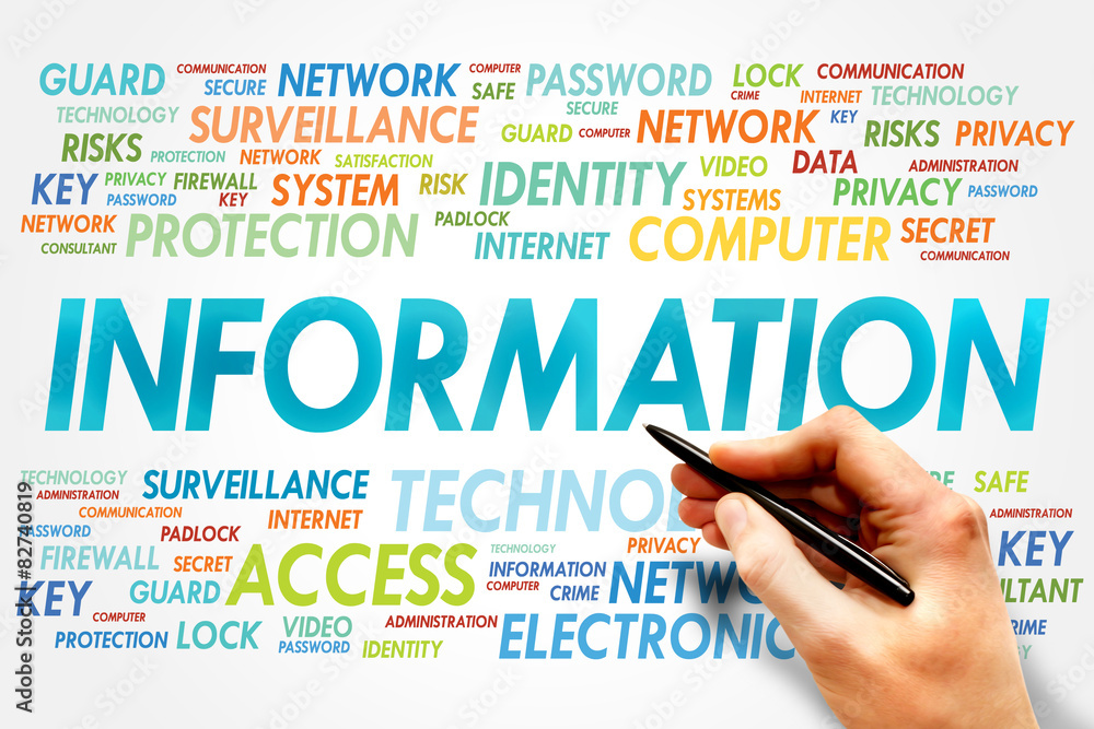 INFORMATION word cloud, security concept INFORMATION word cloud, security concept