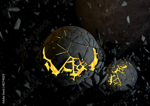 Fototapeta Naklejka Na Ścianę i Meble -  Exploding Planet