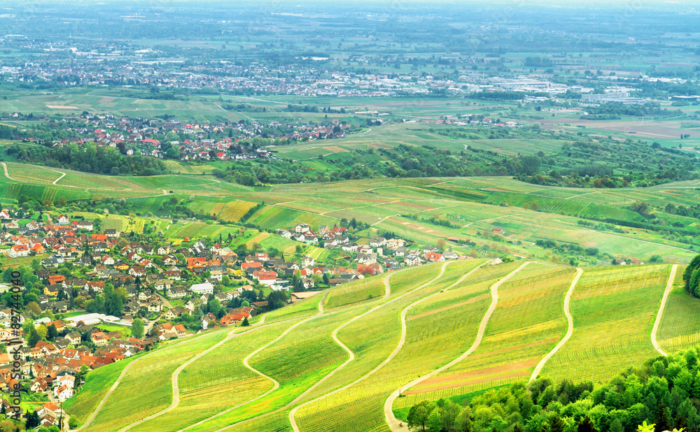 view of the black forest and typical village. Germany. Europe.