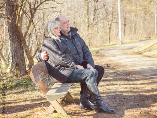 Fototapeta Naklejka Na Ścianę i Meble -  Happy Elderly Senior Couple Relaxing