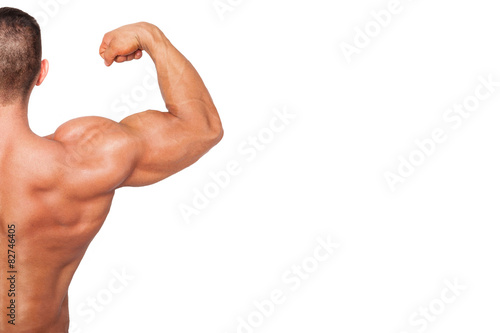 Bodybuilding background with copy space.