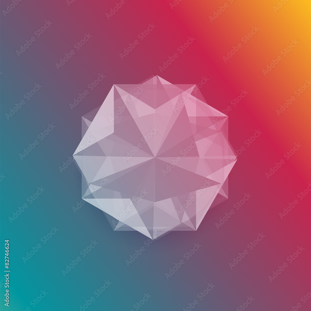 Vector abstract gem and white ice. Vector abstract gem and white ice.
