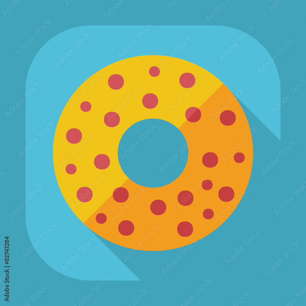 Flat modern design with shadow fast food Flat modern design with shadow fast food